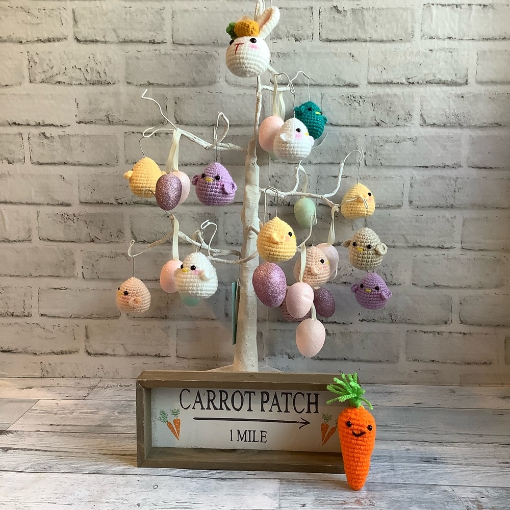 Wood Carrot Patch Easter Sign